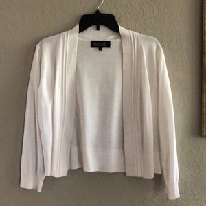 Evan Picone White Cardigan Size L Black Label